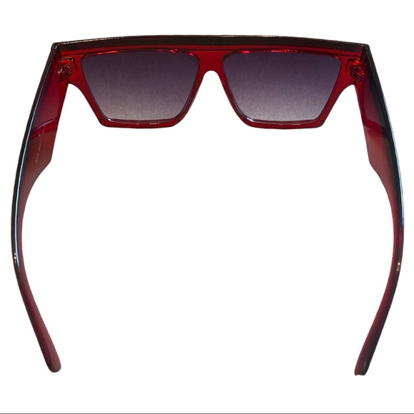 Red sunglasses 🕶 translucent frames wide fit - Picture 4 of 5